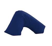 Lancashire Textiles Ethically Sourced Duck Feather Filled V Shaped Support Pillow with Cotton Casing Perfect for Pregnancy and Offers Firm Support Whilst Breastfeeding - With Wedgewood Blue Pillowcase