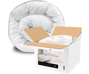 Lancashire Textiles Extra Thick 4 Inch Mattress Topper King Size | Sleep on a Cloud | 100% Cotton 233TC Cover | Deep Hollowfibre Fill | Hypoallergenic | Hotel Quality | Made in Britain