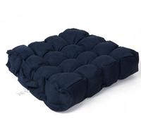 Lancashire Textiles Faux Suede Booster Cushion - Navy Blue