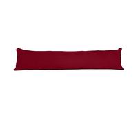 Lancashire Textiles Faux Suede Herringbone Draught Excluder Door Stopper - Effective Insulation, Energy Saver - Hollowfibre Filling - Prevents Wind and Dust (Ruby Red, 85 X 20 Cm, 34” X 8”)