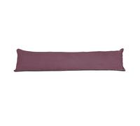 Lancashire Textiles Faux Suede Herringbone Draught Excluder Door Stopper - Effective Insulation, Energy Saver - Hollowfibre Filling - Prevents Wind and Dust (Sloe, 85 X 20 Cm, 34” X 8”)