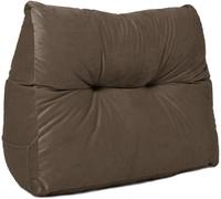 Lancashire Textiles Faux Suede Triangular Wedge Armchair Cushion For Ultimate Comfort In Brown 20 X 50 X 60Cm