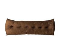 Lancashire Textiles Faux Suede Triangular Wedge Double Bed Headboard Cushion For Ultimate Comfort In Brown 20 X 50 X 135Cm