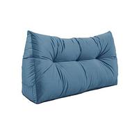 Lancashire Textiles Faux Suede Triangular Wedge King Bed Headboard Cushion For Ultimate Comfort In Light Blue 20 X 50 X 150Cm