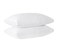 Lancashire Textiles Front Sleeper Pillow Back Neck Shoulder Pain 100% Cotton Cover High Grade Super Bounce Hollowfibre Filling Hypoallergenic Pillow Multipack Pack of 2 White