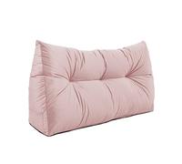 Lancashire Textiles Headboard Cushion 20 x 50 x 90cm (Single Bed) Luxury Velvet Triangular Wedge Cushion - Headboard Bolster Support Pillow for Bed, Sofa, Chair - Pink - Made in Britain