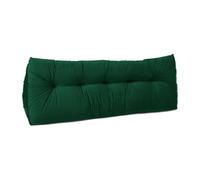 Lancashire Textiles 20 x 50 x 135cm (Double Bed) Luxury Velvet Triangular Wedge Bedroom Headboard Cushion - Headboard Bolster Support Pillow for Bed, Sofa, Chair - Forest Green - Made in Britain