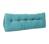 Lancashire Textiles 20 x 50 x 150cm (King Bed) Luxury Velvet Triangular Wedge Bedroom Headboard Cushion - Headboard Bolster Support Pillow for Bed, Sofa, Chair - Turquoise - Made in Britain