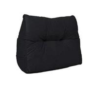 Lancashire Textiles Luxury Velvet Triangular Wedge Bedroom Armchair Black Cushion 20 X 50 X 60Cm