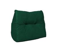 20 x 50 x 60cm (Armchair) Luxury Velvet Triangular Wedge Bedroom Headboard/Armchair Cushion - Headboard Bolster Support Pillow for Bed, Sofa, Chair - Forest Green - Made in Britain