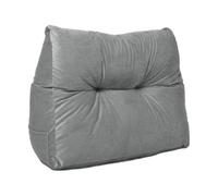 Lancashire Textiles Luxury Velvet Triangular Wedge Bedroom Armchair Grey Cushion 20 X 50 X 60Cm