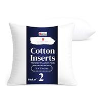 Lancashire Textiles 2 Pack 18" x 18” (45 x 45cm) Quality Microfibre Super Bounce Fibre Cushion Pads Made in Britain with Our Luxury Hollowfibre Filling
