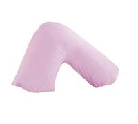 Lancashire Textiles Polycotton Back & Neck Support V Shaped Orthopedic/Pregnancy/Nursing Pillow Case Colour - PINK