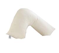 Lancashire Textiles Polycotton Back & Neck Support V Shaped Orthopedic/Pregnancy/Nursing Pillow Case Colour - CREAM