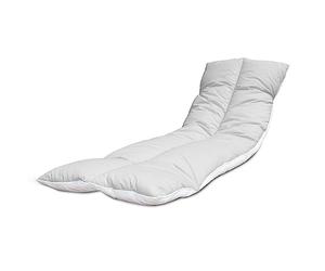 Lancashire Textiles Sun Lounger Cushion Folding Sunlounges Chair Cushions Topper Pads Reclining Home Garden Furniture Outdoor Cushion 190cm (Shade of Grey, 60 X 190 CM (Pack of 1))