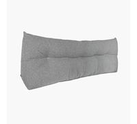 Lancashire Textiles Triangular Tweed Headboard Wedge Pillow, Ergonomic Bed Back Support Cushion, British Made (Oat, King Bed Size)