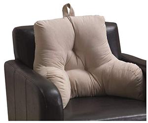 Lancashire Textiles Ultimate Backrest Reading Pillow - All Round Back Support Cushion for Reading, Pain Relief, Pregnancy Support & Upper Head Support - Cream Suede