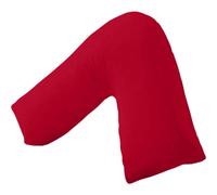 Lancashire Textiles V Shape Orthopedic Support Pillow - Pregnancy, Neck Pain Relief, Anti-Allergy Hollowfibre, UK-Made, Machine Washable (68cm (L) x 30cm (W) x 68cm (H), Red)