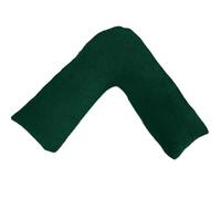 Lancashire Textiles V Shaped Pillow - Teddy Fleece, Hollowfibre Filling, Supportive Pillow for Sitting Up, Relaxing, or Sleeping, Made in Britain (Bottle Green, 66cm x 36cm x 33cm)