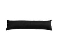 Lancashire Textiles Velvet Draught Excluder Draft Wind Stopper Door and Window Guard Efficient Energy Insulator, Weighed Fabric - Hollow Filled Door Draft Excluder [Black; 85 X 20cm]