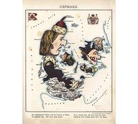 Lancaster 1869 Pictorial Map Denmark Mythical Animals Extra Large XL Wall Art Poster Print