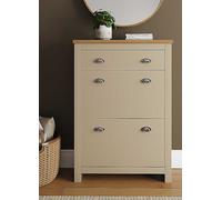 Lancaster 2 Door/1 Drawer Shoe Cabinet Grey