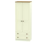 Lancaster 2 Door 2 Drawer Wardrobe (Ready Assembled) Ready Assembled 2 U Cream One Size