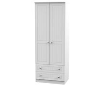 Lancaster 2 Door 2 Drawer Wardrobe (Ready Assembled) Ready Assembled 2 U Grey One Size