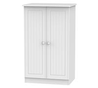 Lancaster 2 Door Midi Wardrobe (Ready Assembled) Ready Assembled 2 U White One Size