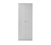 Lancaster 2 Door Wardrobe (Ready Assembled) Ready Assembled 2 U Grey One Size