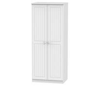 Lancaster 2 Door Wardrobe (Ready Assembled) Ready Assembled 2 U White One Size