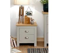 Lancaster 2 Drawer Bedside Chest Grey