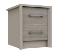 Lancaster 2 Drawer Bedside Table - Grey