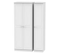 Lancaster 3 Door Wardrobe (Ready Assembled) Ready Assembled 2 U White One Size