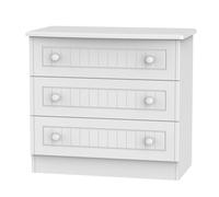 Lancaster 3 Drawer Chest (Ready Assembled) Ready Assembled 2 U White One Size