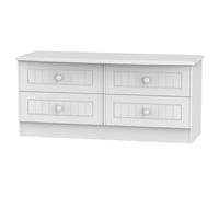 Lancaster 4 Drawer Bed Box (Ready Assembled) In White Matt