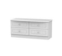 Lancaster 4 Drawer Bed Box (Ready Assembled) Ready Assembled 2 U Grey One Size