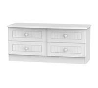 Lancaster 4 Drawer Bed Box (Ready Assembled) Ready Assembled 2 U White One Size