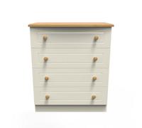 Lancaster 4 Drawer Chest (Ready Assembled) Ready Assembled 2 U Cream One Size