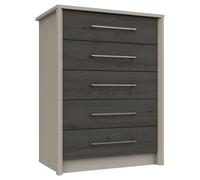 Lancaster 5 Drawer Chest - Dark Grey