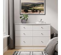 Lancaster 6 Drawer Wide Chest (Ready Assembled) Ready Assembled 2 U Grey One Size