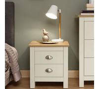 Lancaster Bedside Table Cream 2 Drawers