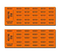 Lancaster Bingo Company Auction Tickets - 1000 Sheets - Assorted Colors (Orange)