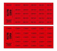 Lancaster Bingo Company Auction Tickets - 1000 Sheets - Assorted Colors (Red)