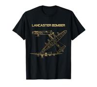 Lancaster Bomber Plane Warbird Blueprint Schematics Diagram T-Shirt