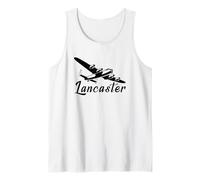 Lancaster Bomber WW2 British Plane Flying Silhouette Tank Top