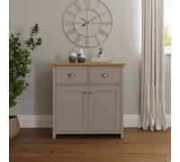 Lancaster Compact Sideboard Cupboard Cabinet Storage Display Shelves Grey