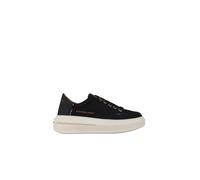 Lancaster Donna in black suede and heel in rubberized leather - female - Alexander Smith - Sneakers - Black - 4 UK - Shoes 4 UK