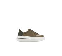 Lancaster Donna in military green suede and rubberized leather heel - female - Alexander Smith - Sneakers - Brown - 7 UK - Shoes 7 UK