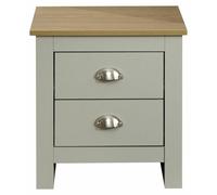 2 drawer bed side drawers Country style bedroom furniture - Grey Lancaster